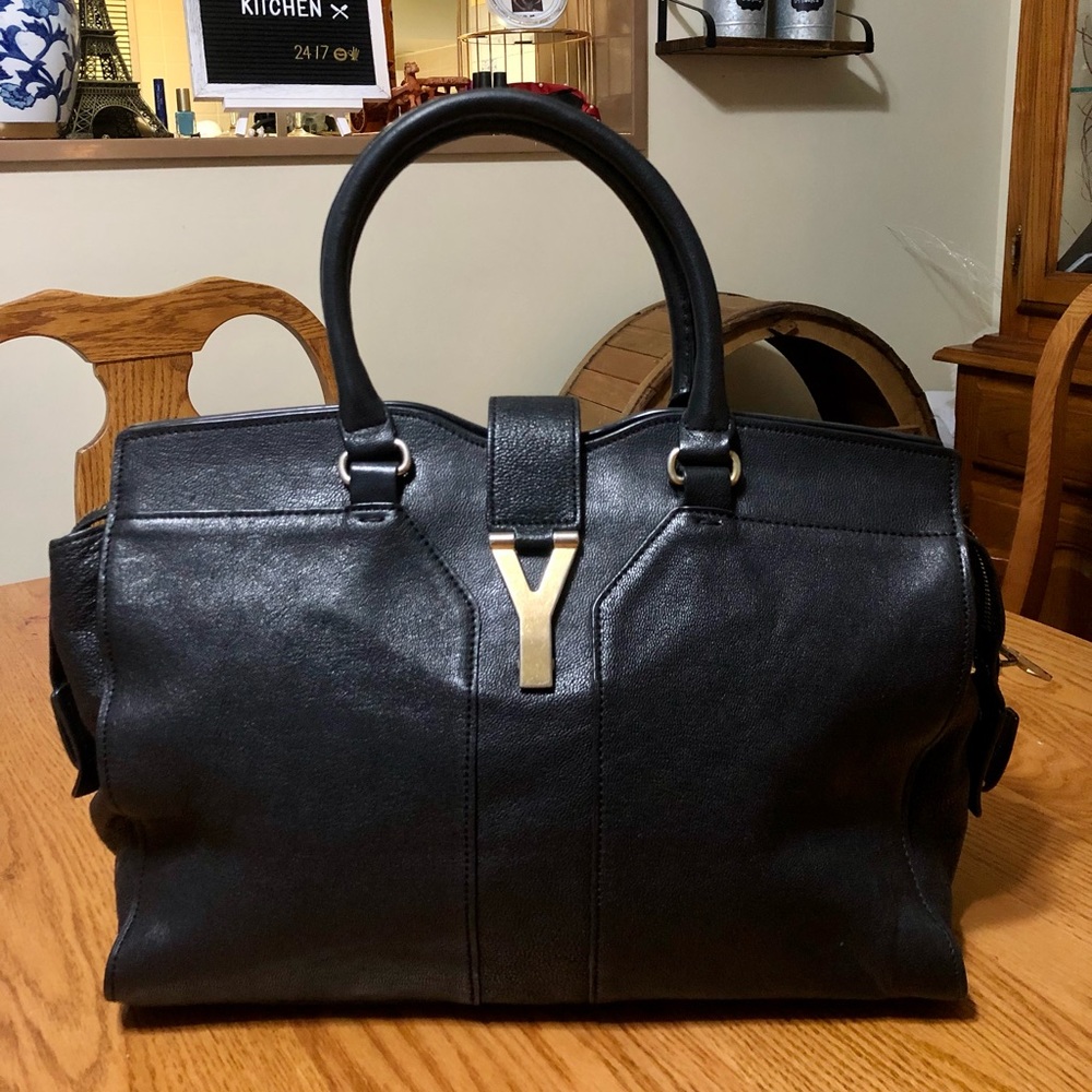 YSL cabas in black